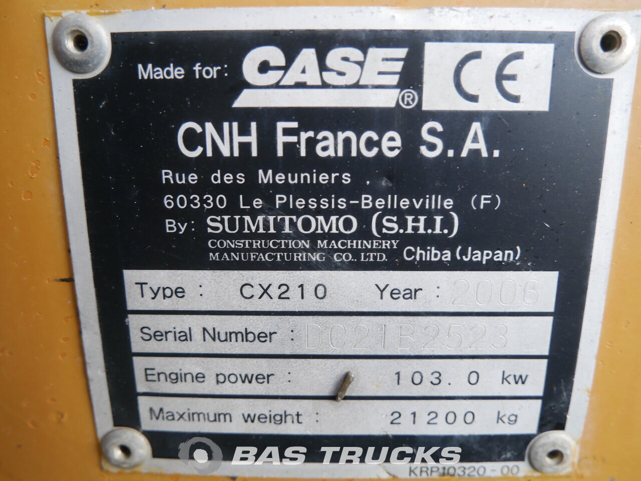 photo of Used Construction equipment Case CX 210 Track 2006